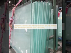 Замороженное стекло с балустером и 304 316 нержавеющим аксессуарами для балкона