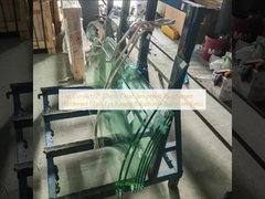 Плоская кривая 1/2'' 12 мм прозрачное закаленное упрочненное стекло для перил, балюстрад, балконов и патио